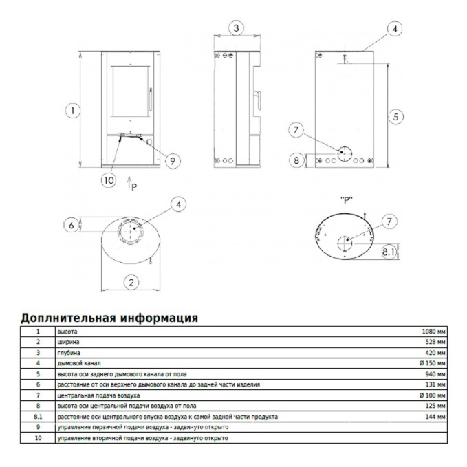 Печь-камин ABX Aspen 5