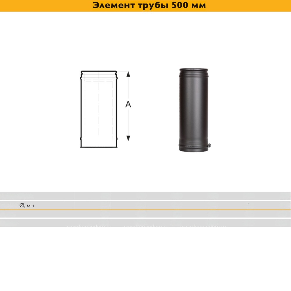 Элемент трубы (500 мм) Schiedel Permeter Pro 25