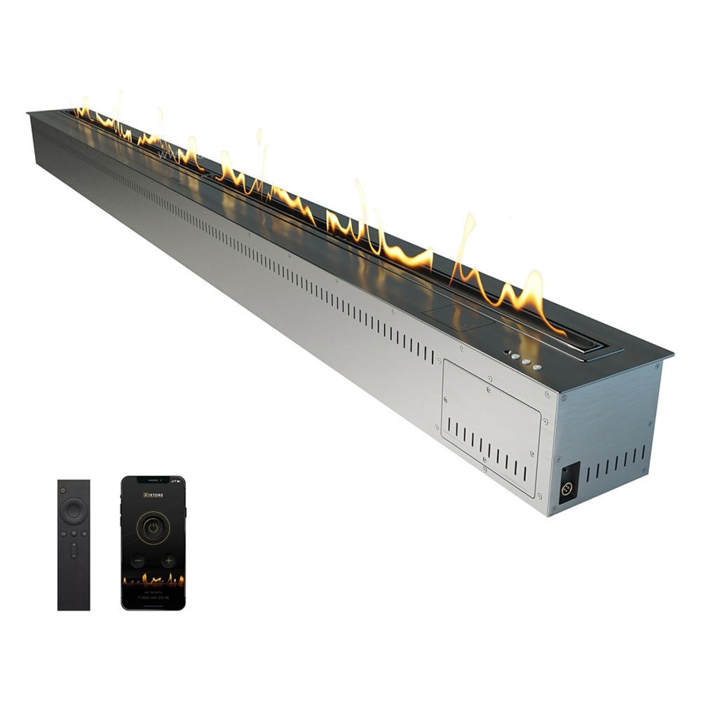 Автоматический биокамин Airtone Andalle Linear (Black titanium / Графит)