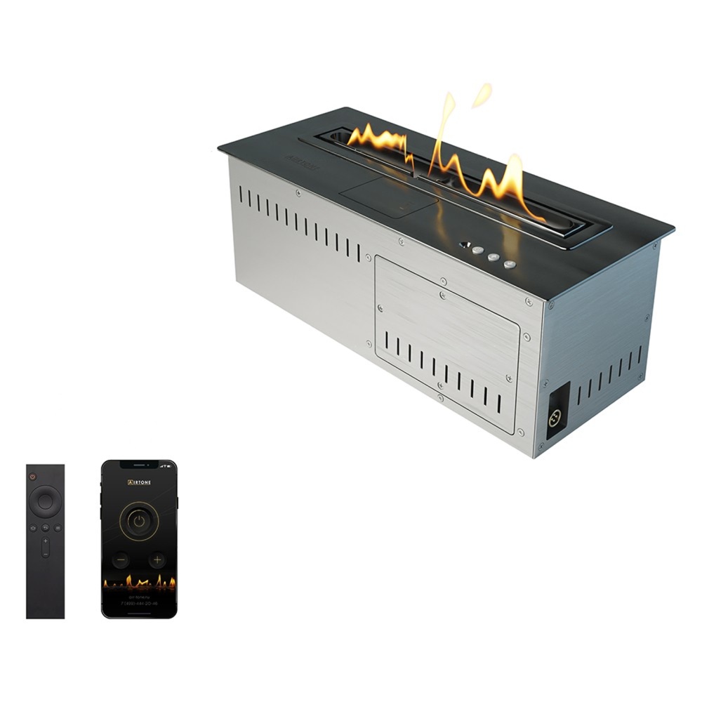 Автоматический биокамин Airtone Andalle Linear (Black titanium / Графит)
