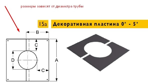 Декоративная пластина Стандарт XXL 20° - 35° Schiedel Permeter 25/50