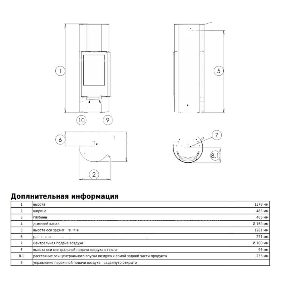 Печь-камин ABX Oregon I