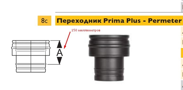 Настенный комплект дымохода Schiedel Permeter Ø 350 мм