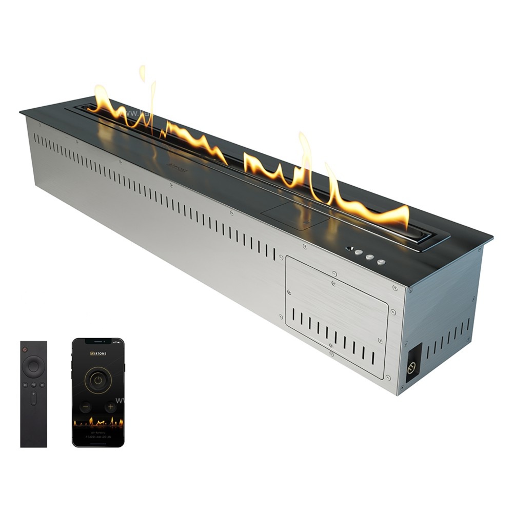 Автоматический биокамин Airtone Andalle Linear (Black titanium / Графит)