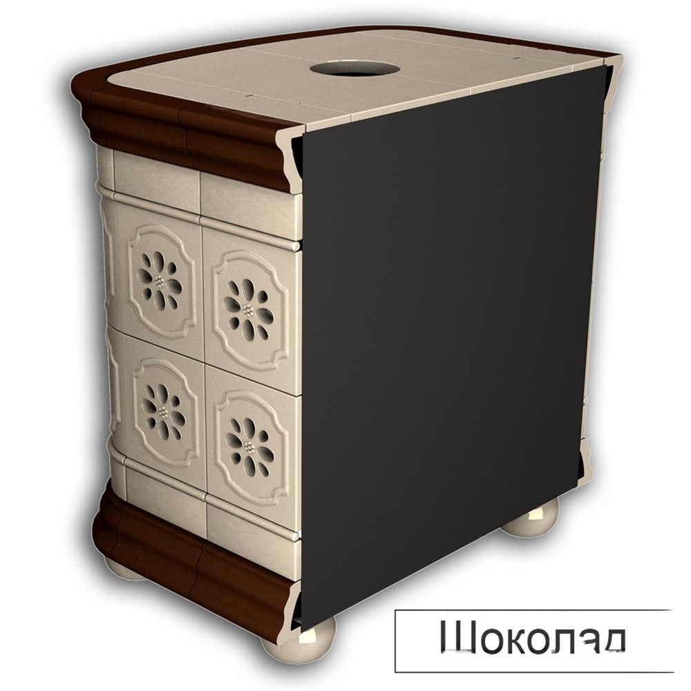 Изразцовая печь-камин КимрПечь Сконе декоративная пристенная мини с очагом Dimplex Cassette 400