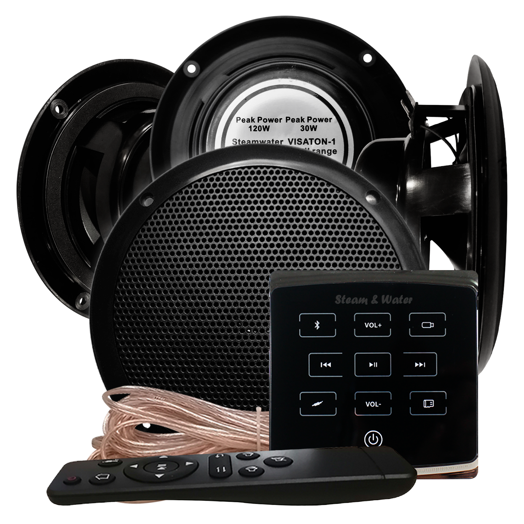 Комплект влагостойкой акустики - SW 44 Black ECO