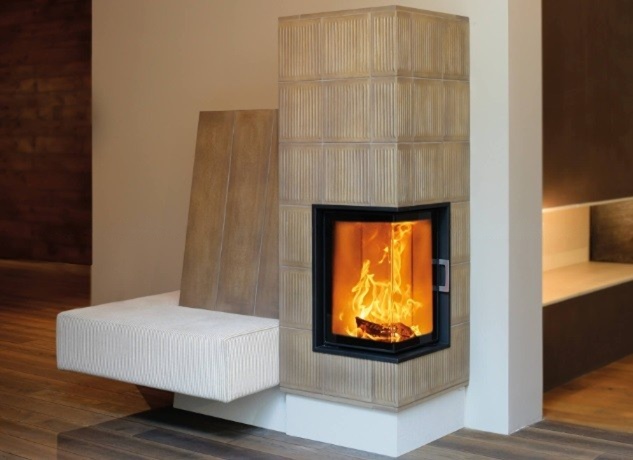 Каминная топка Austroflamm 38x38x57K угловая