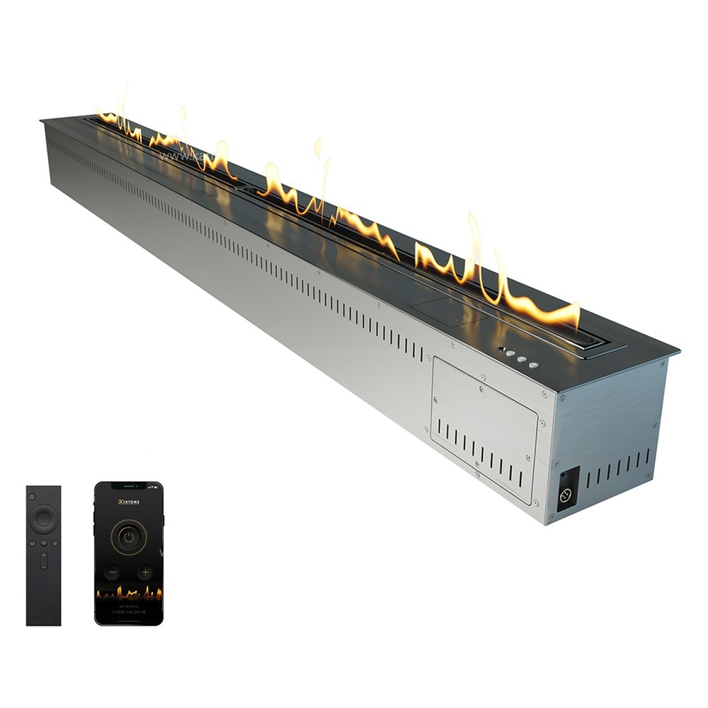 Автоматический биокамин Airtone Andalle Linear (Black titanium / Графит)