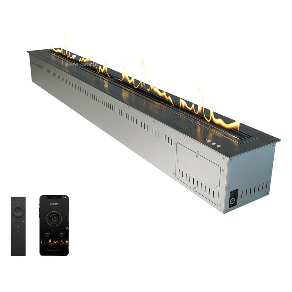 Автоматический биокамин Airtone Andalle Linear (Black titanium / Графит)