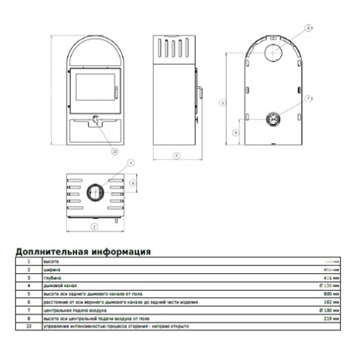 Печь-камин ABX Viking I