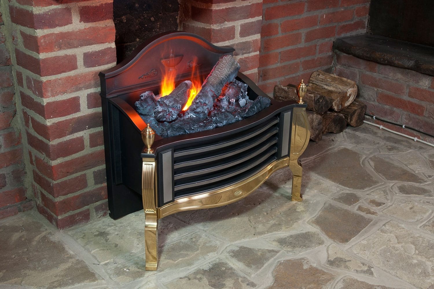Электрический мультиочаг Dimplex Rothesay Brass