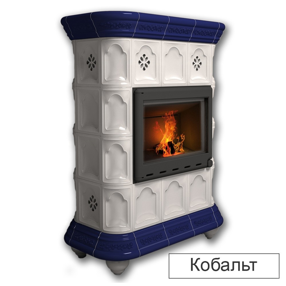 Изразцовая печь-камин КимрПечь Истра пристенная с топкой Astov К7454