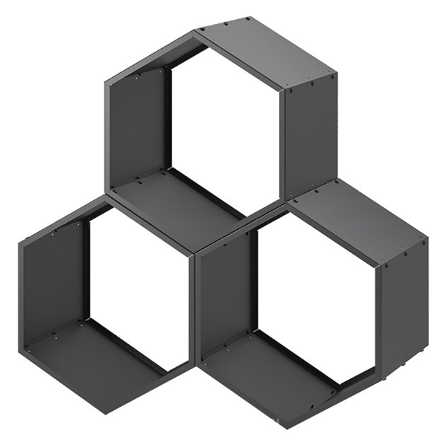Дровница Везувий Соты black