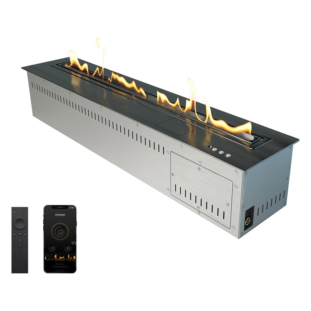 Автоматический биокамин Airtone Andalle Linear (Black titanium / Графит)