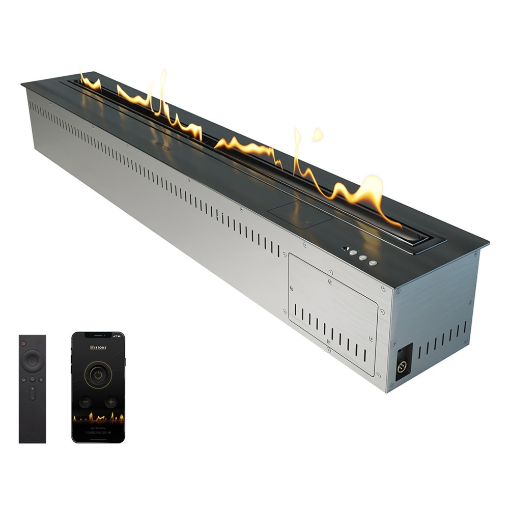 Автоматический биокамин Airtone Andalle Linear (Black titanium / Графит)