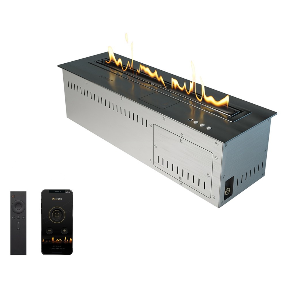 Автоматический биокамин Airtone Andalle Linear (Black titanium / Графит)