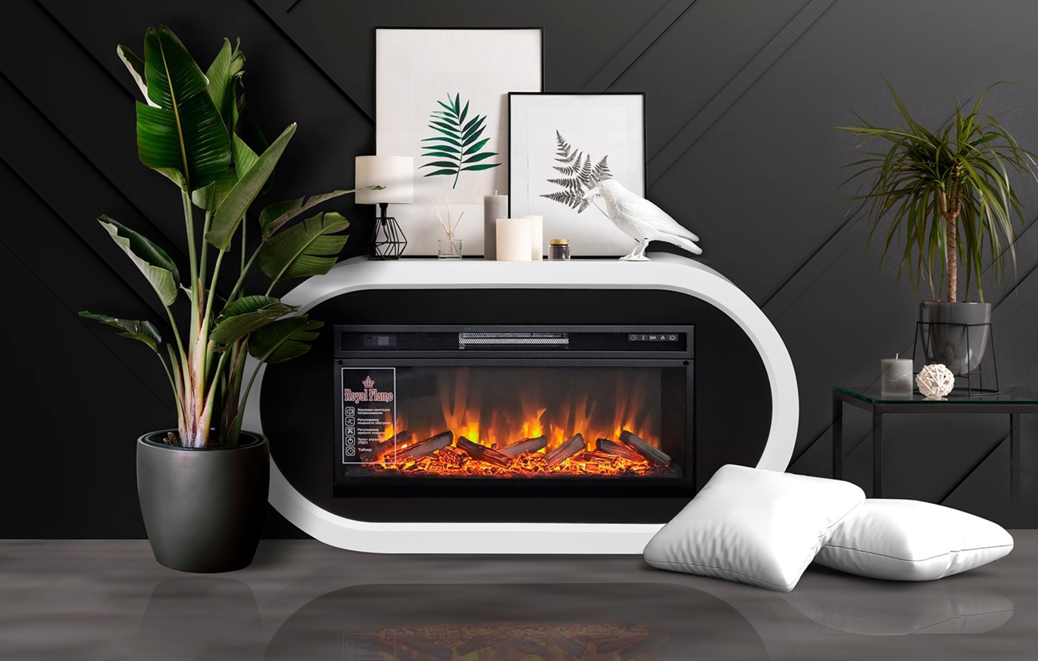 Каминокомплект Royal Flame Ellipse с очагом Vision 42