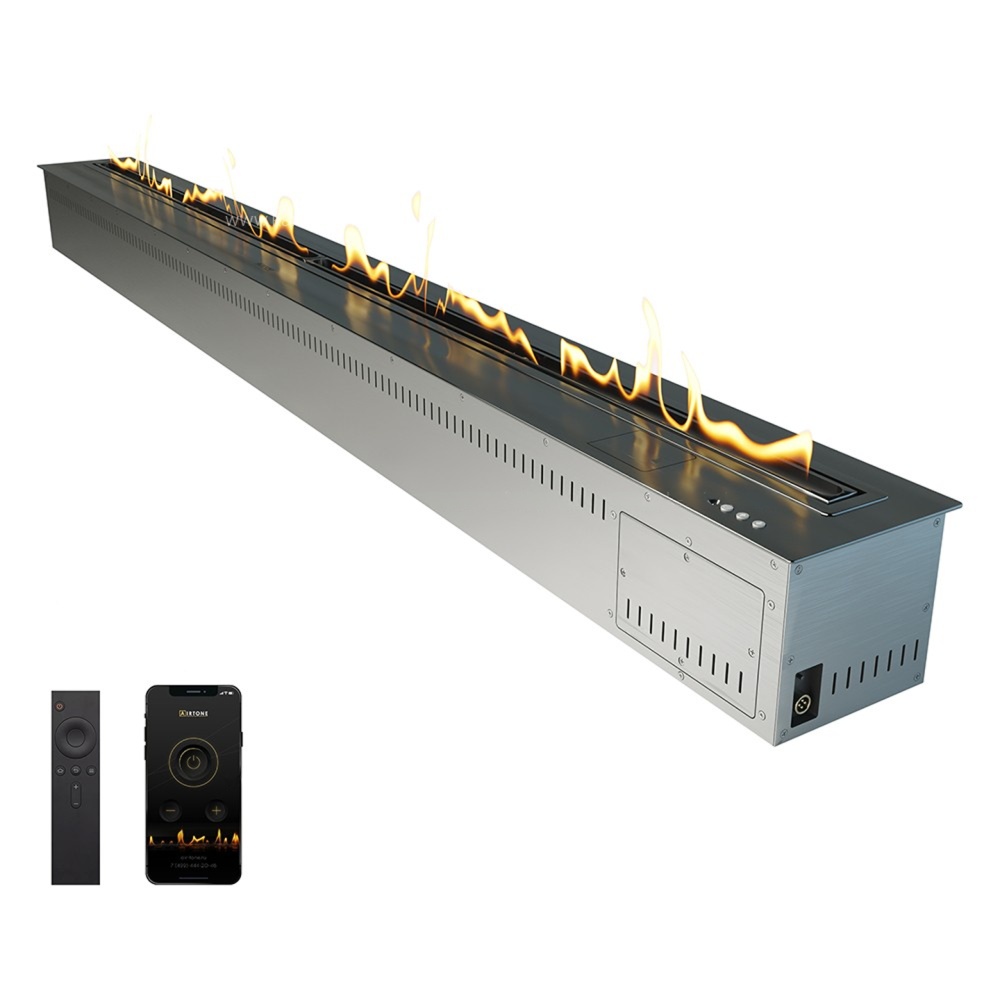 Автоматический биокамин Airtone Andalle Linear (Black titanium / Графит)