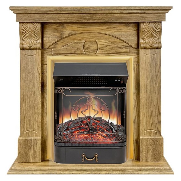 Каминокомплект Royal Flame Dublin RUSTIC с очагом Majestic FX Brass (разборный)