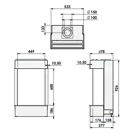 Газовый камин BellFires Smart Bell Panorama 45/59