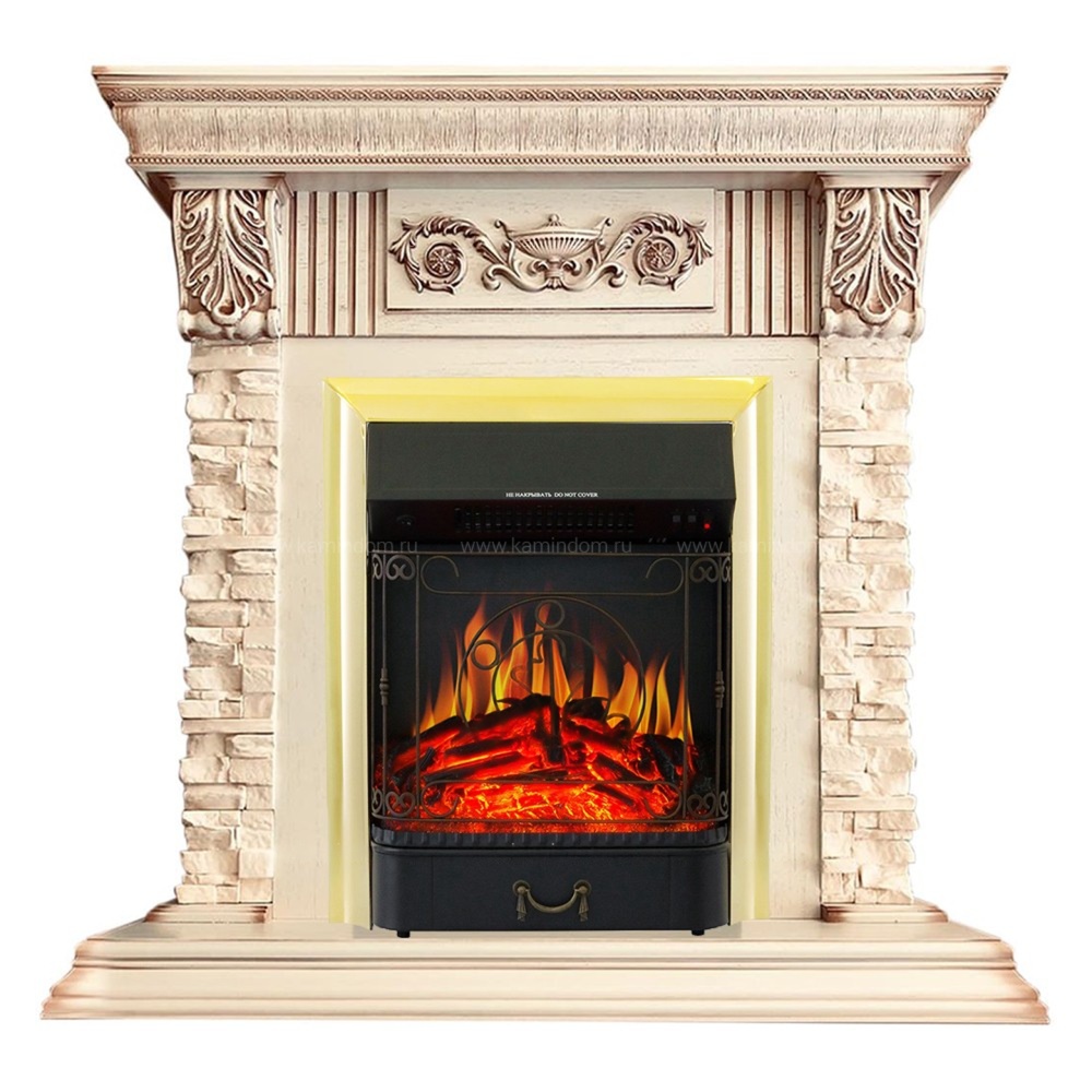 Каминокомплект Royal Flame Luxemburg сланец бежевый с очагом Majestic FX