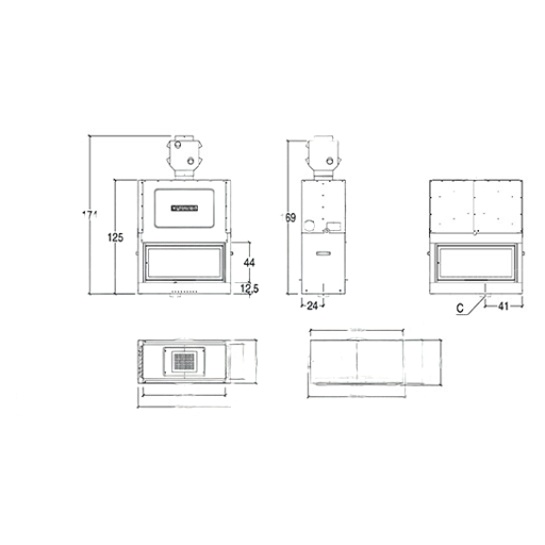 Каминная топка Piazzetta MA 263 B SL Plus
