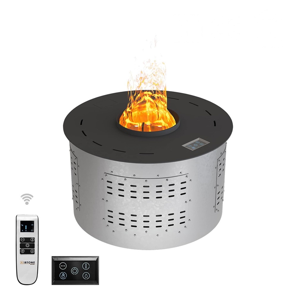 Электрический паровой камин Airtone Vepo Round (Black Powder / Черный матовый)