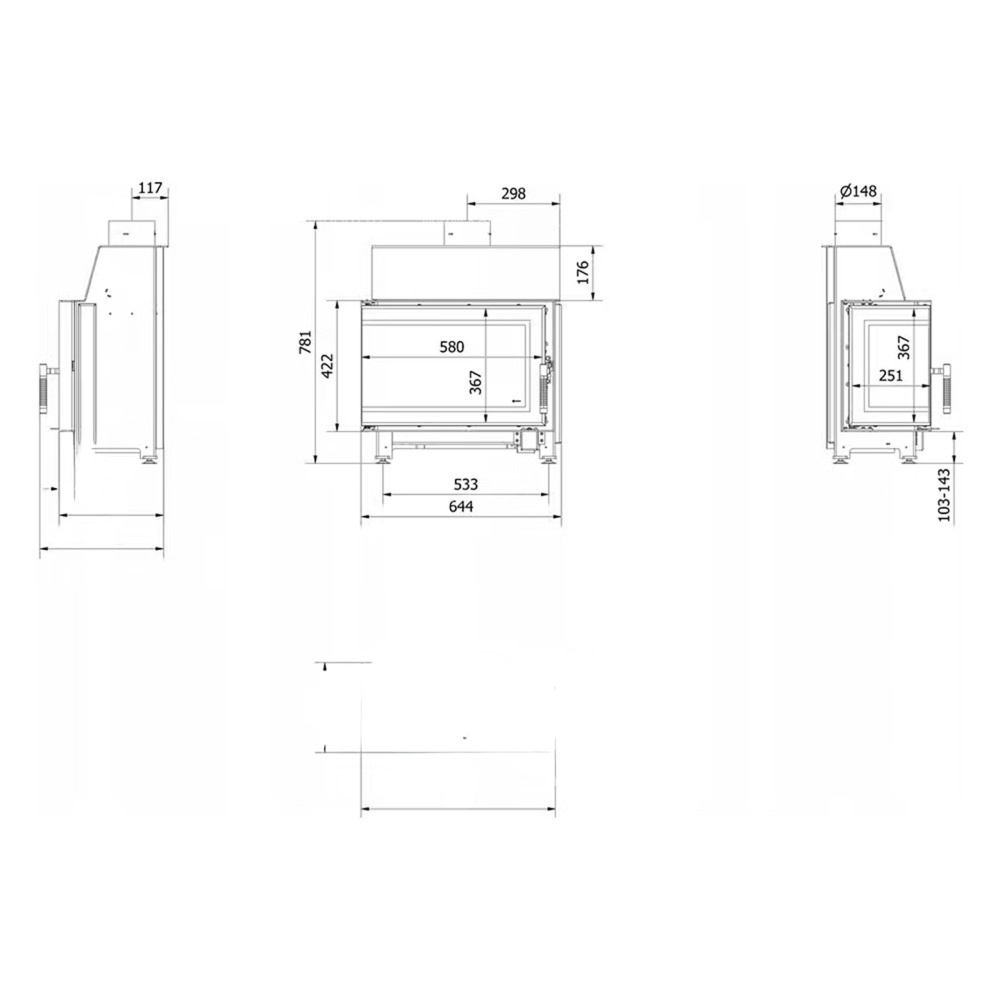 Каминная топка Kratki SIMPLE/S/BS