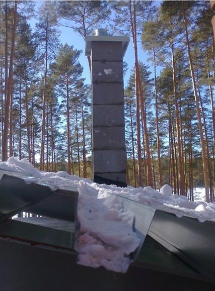 Одноходовой комплект керамического дымохода Schiedel UNI (0,33 м) с вентиляционным каналом