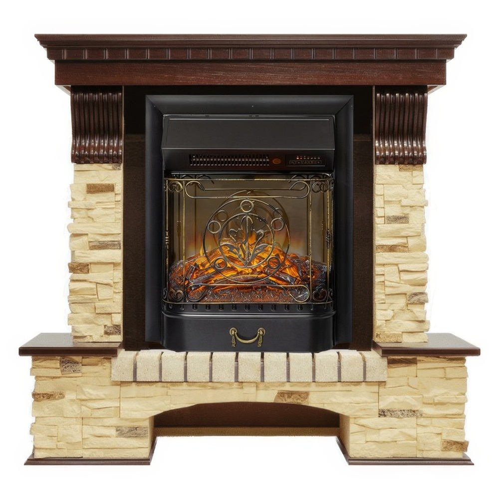 Каминокомплект Royal Flame Pierre Luxe сланец с очагом Majestic FX M Black RC