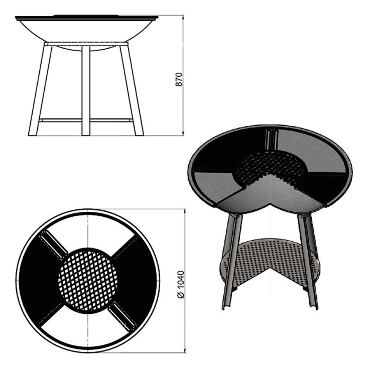 Чугунный Fantastic Grill Везувий Ø 1000 Престиж