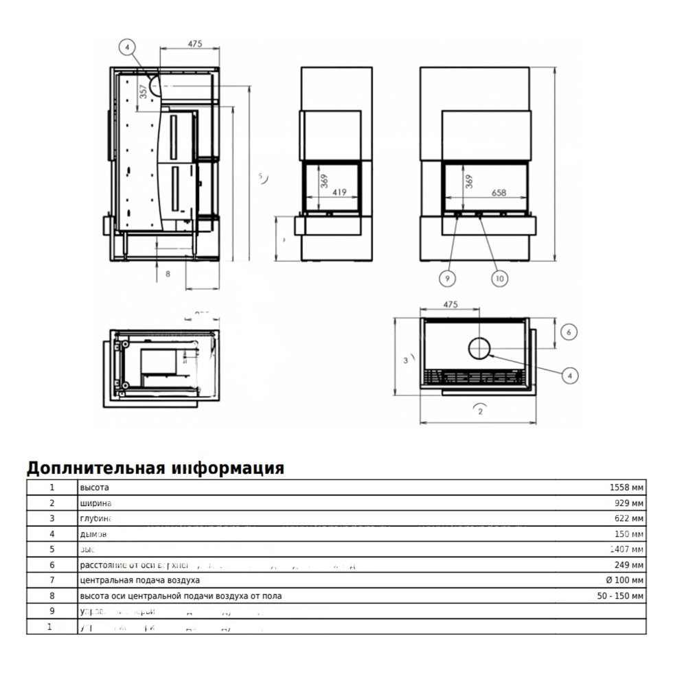 Каминокомплект ABX Norfolk