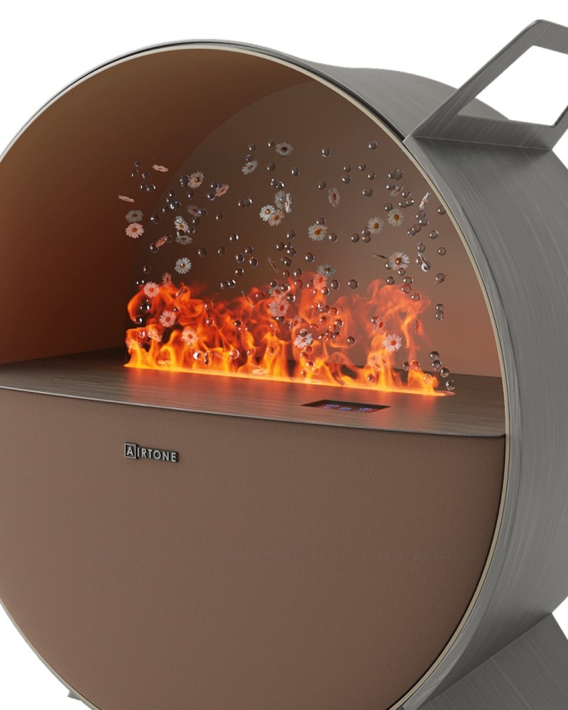 Электрический паровой камин Airtone Unio 800 с аудиосистемой