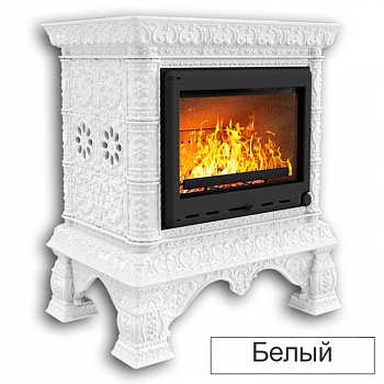 Изразцовая печь-камин КимрПечь Кострома центральная с топкой Chazelles D70V